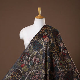 Black - desi tussar silk handpainted srikalahasti pen