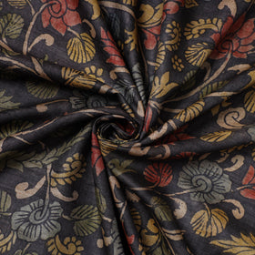 Black - desi tussar silk handpainted srikalahasti pen