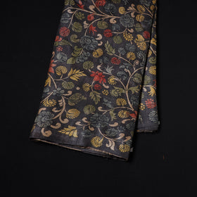 Black - desi tussar silk handpainted srikalahasti pen