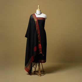 Dharwad cotton 3pc unstitched dress material with border 12