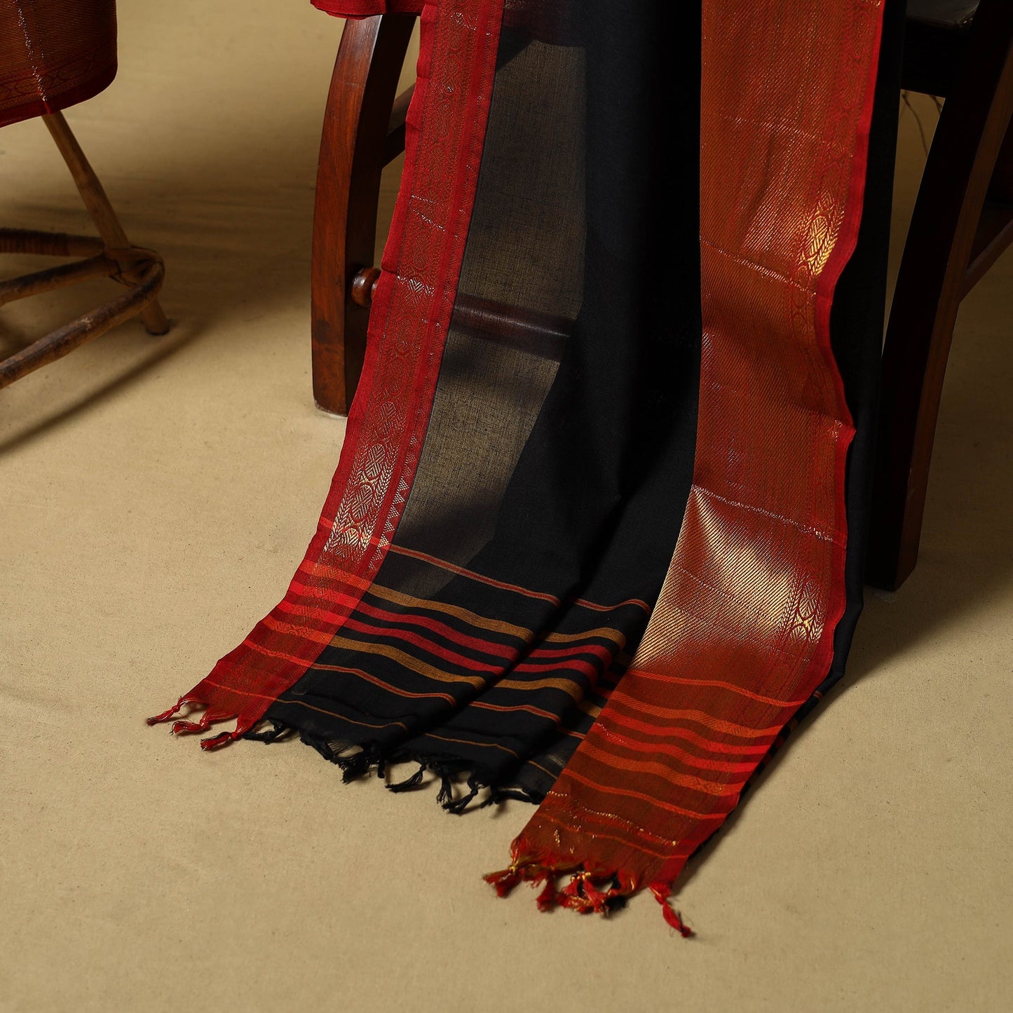 Dharwad cotton 3pc unstitched dress material with border 23