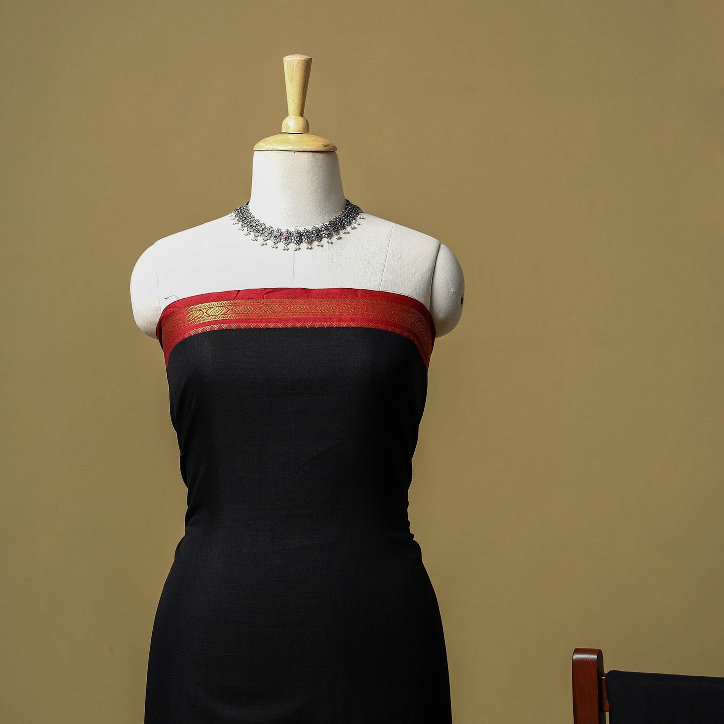 Dharwad cotton 3pc unstitched dress material with border 28