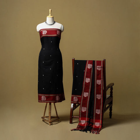 Dharwad cotton 3pc unstitched dress material with border 32