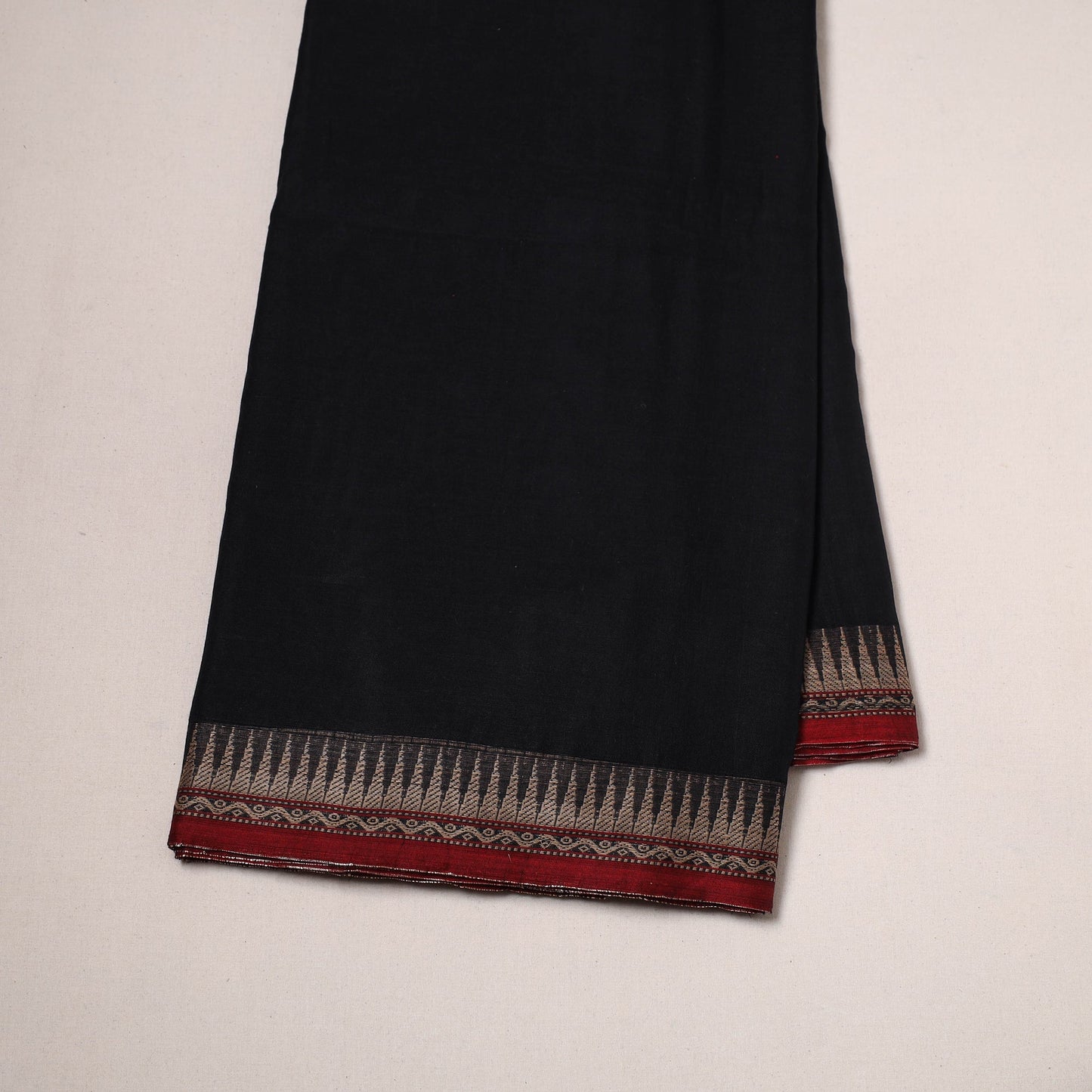 Dharwad cotton fabric with border 07 - handcrafted