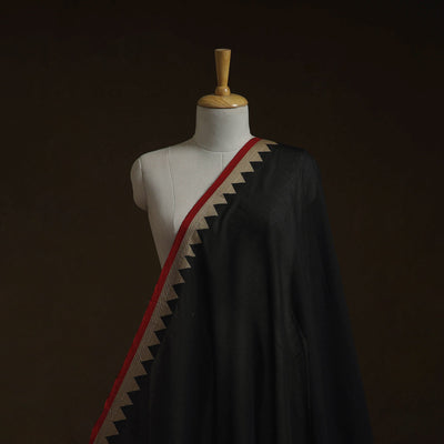 Dharwad cotton fabric with border 34 - handcrafted