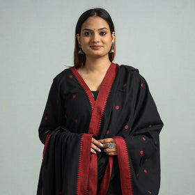 Black - dharwad cotton kurta with palazzo & dupatta set