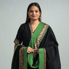 Black - dharwad cotton kurta with palazzo & dupatta set
