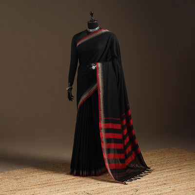 Dharwad cotton saree with border 03 - handcrafted