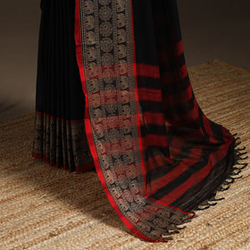 Dharwad cotton saree with border 03 - handcrafted