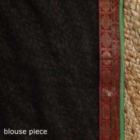 Black - dharwad cotton saree with border 14 - handcrafted