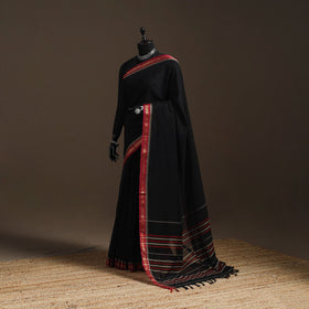 Dharwad cotton saree with border 16 - handcrafted