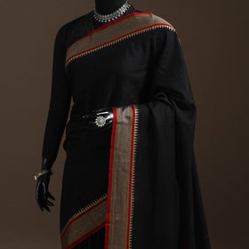 Dharwad cotton saree with border 30 - handcrafted