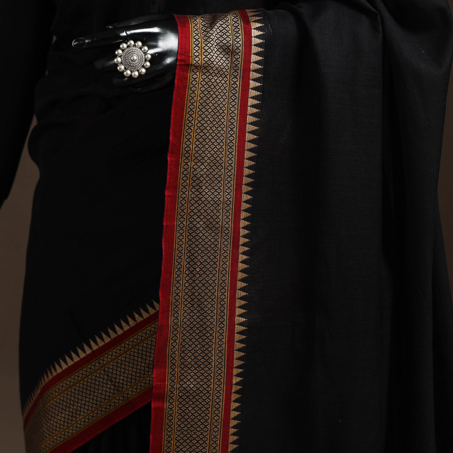 Dharwad cotton saree with border 30 - handcrafted