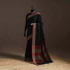 Dharwad cotton saree with border 30 - handcrafted