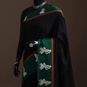 Dharwad cotton saree with border 39 - handcrafted