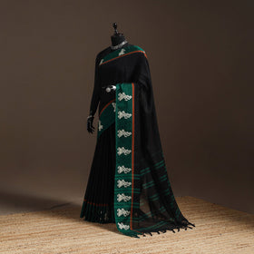 Dharwad cotton saree with border 39 - handcrafted