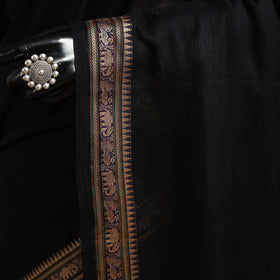 Dharwad cotton saree with border 42 - handcrafted