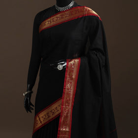 Dharwad cotton saree with border 43 - handcrafted