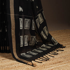 Dharwad cotton saree with border 26 - handcrafted