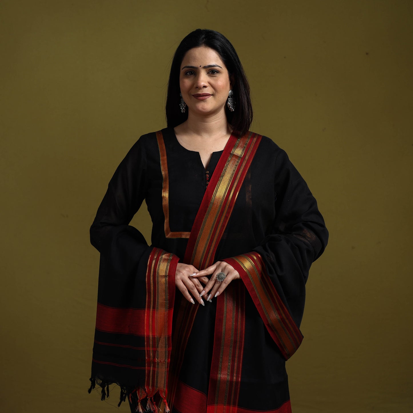 Dharwad cotton suit set with dupatta for women 15