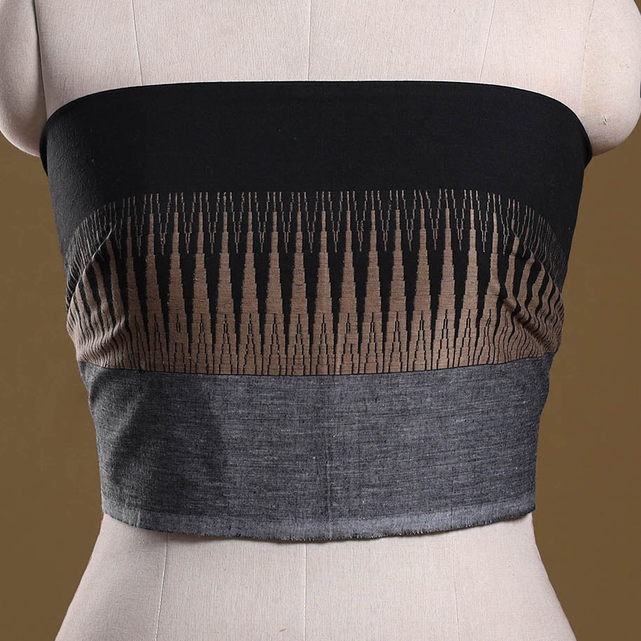 Dharwad weave cotton blouse piece 23 - handcrafted