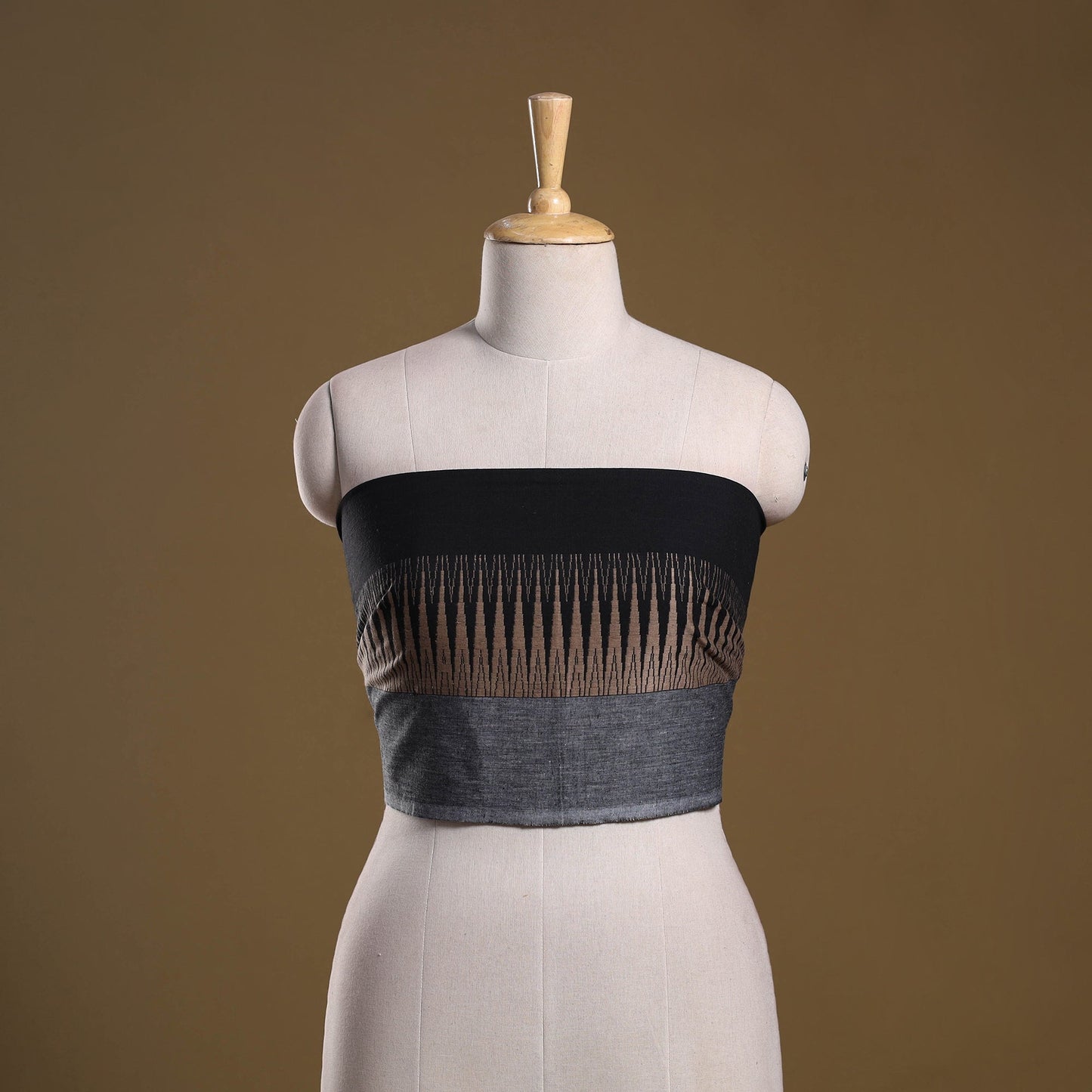 Dharwad weave cotton blouse piece 23 - handcrafted