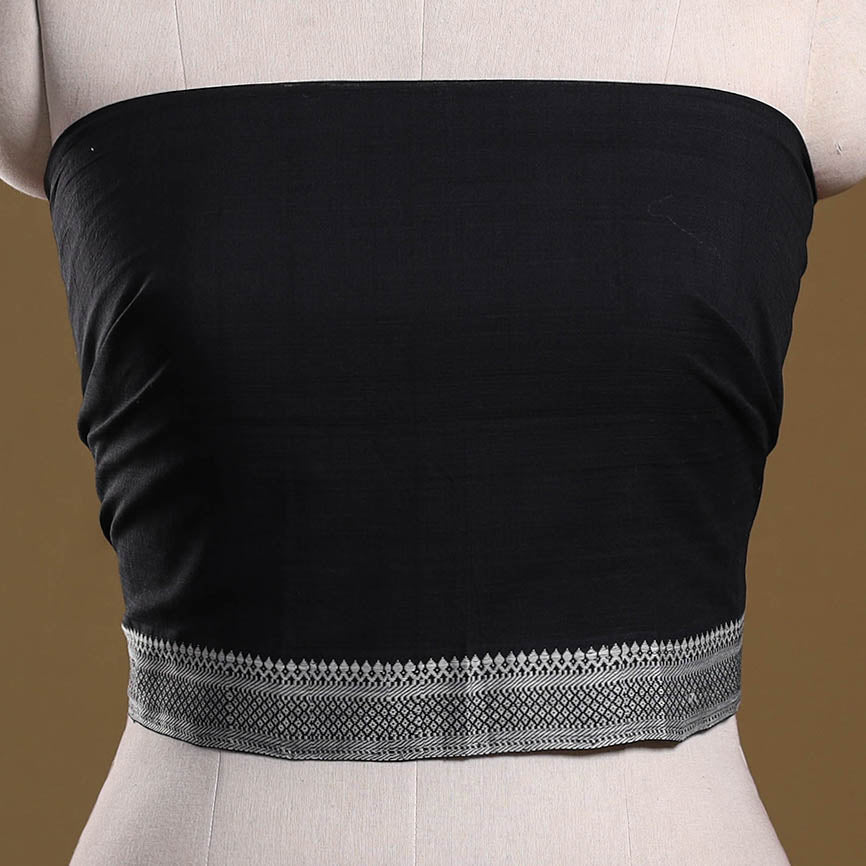 Dharwad weave cotton blouse piece 32 - handcrafted