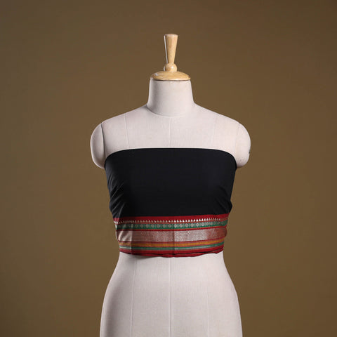 Dharwad weave cotton blouse piece 33 - handcrafted