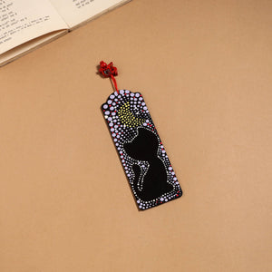 Dot art mandala handpainted wooden bookmark 14 - handcrafted