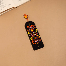 Dot art mandala handpainted wooden bookmark 20 - handcrafted