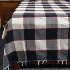 Black - double handloom cotton bed sheet (108 x 90 in) 05