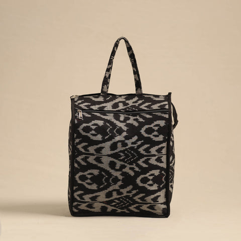  Black Eco-Friendly Handmade Cotton Handbag for Women