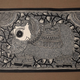 Handpainted madhubani painting by hira devi (15 x 22 in) 24