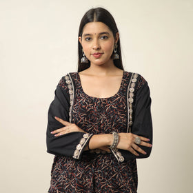 Exclusive Hand Zardozi Embroidery Mul Cotton Kurta for Women
