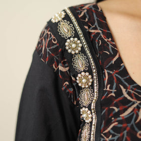 Exclusive Hand Zardozi Embroidery Mul Cotton Kurta for Women
