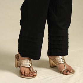 Black Flex Cotton Elasticated Plain Pant