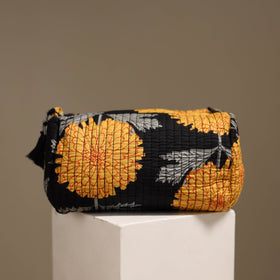 Black - floral hand quilted toiletry bags (set of 3) 15