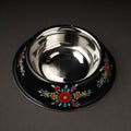  Black Handpainted Stainless Steel Pet Bowl