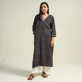 Buy Ajrakh Hand Block Printed Cotton Kurta Online at iTokri.com