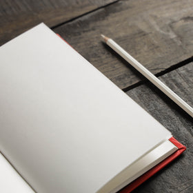 Black - flower motif handmade notebook - handcrafted