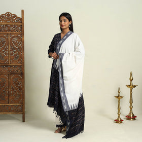 Buy Black Frock Style Cotton Pochampally Ikat Kurta Set 