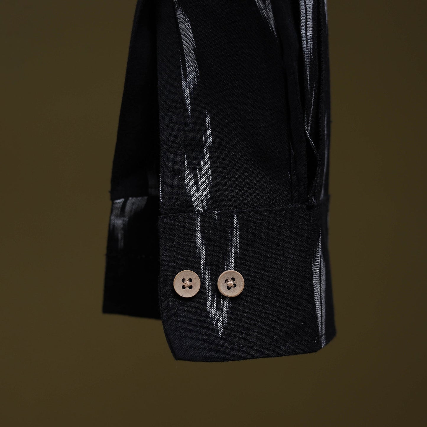 Black - full sleeve cotton men pochampally ikat shirt 09