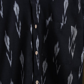 Black - full sleeve cotton men pochampally ikat shirt 09