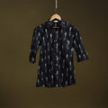 Black - full sleeve cotton men pochampally ikat shirt 09