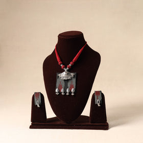 Black German Silver Fabart Necklace Set