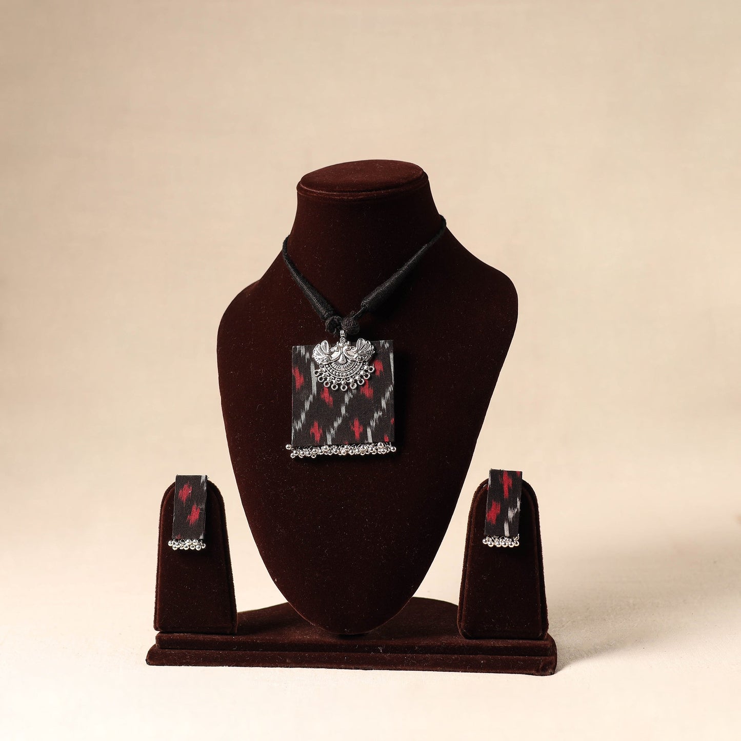 Black German Silver Fabart Necklace Set