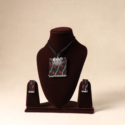 Black German Silver Fabart Necklace Set