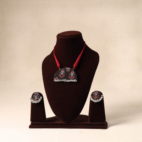 Black German Silver Fabart Necklace Set