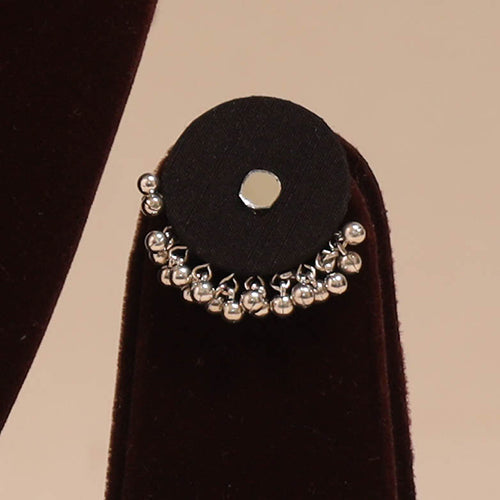 Ghungroo mirror work fabart necklace set 09 - handcrafted