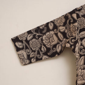 Black - girls kalamkari pure cotton kurta set (2-6 years)